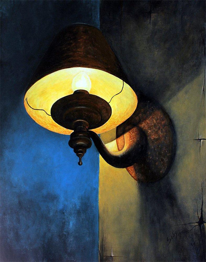Rusty Lamp Painting by Seby Augustine | ArtZolo.com