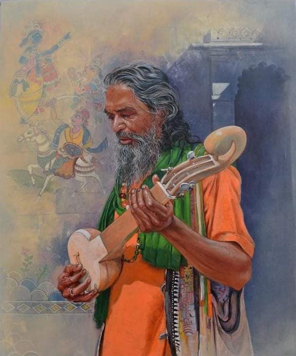 Sadhu 1 Painting by Satyabrata Karmakar | ArtZolo.com