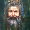 Religious acrylic painting titled 'Sadhu', 42x36 inches, by artist Gopal Sharma on Canvas