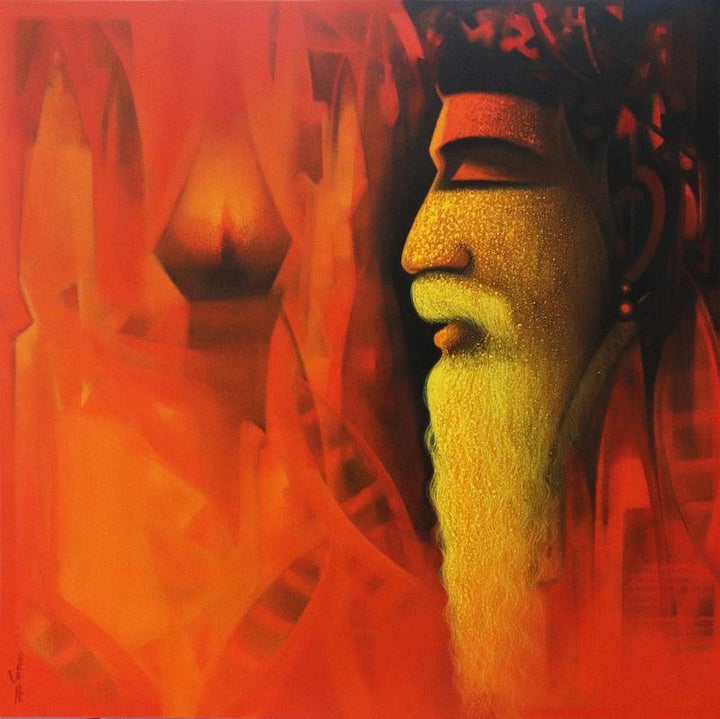 Sadhu The Holy Man Of India 2 Painting by Somnath Bothe | ArtZolo.com