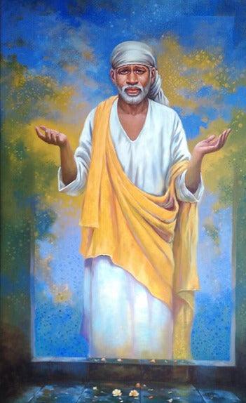 Sai Baba Painting by Sanjay Lokhande | ArtZolo.com