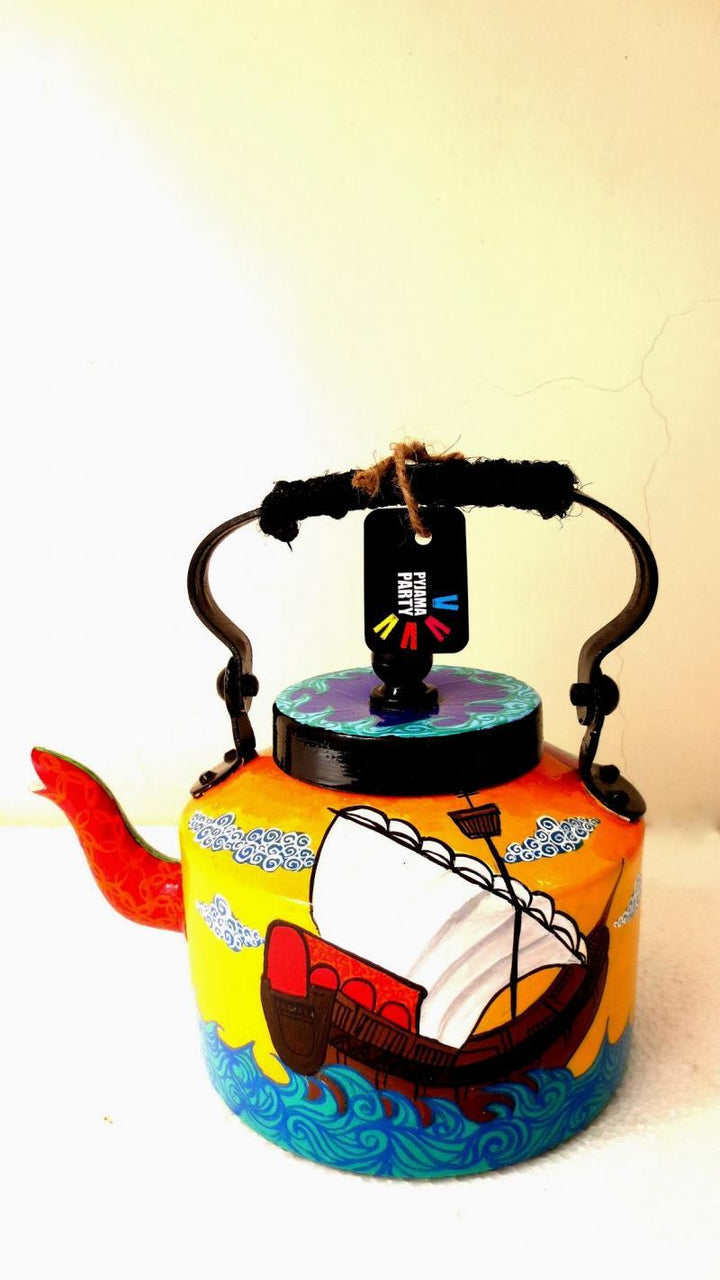 Sailing Tea Kettle Handicraft by Rithika Kumar | ArtZolo.com