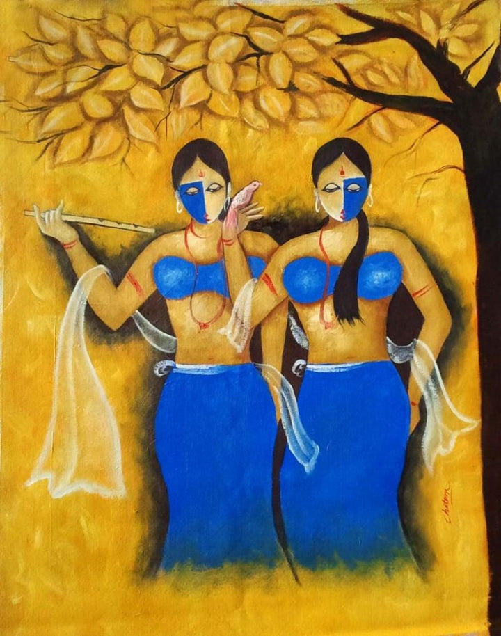 Sakhi 2 Painting by Chetan Katigar | ArtZolo.com