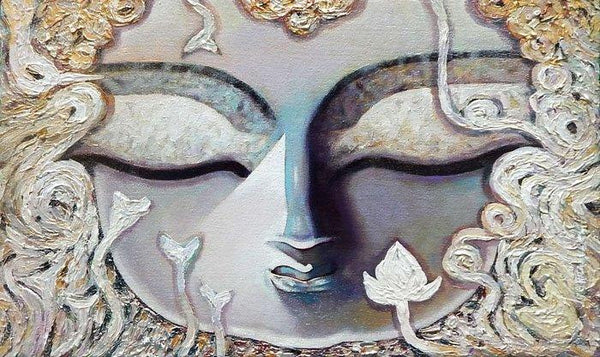 Sakyasinha Painting by Subrata Ghosh | ArtZolo.com