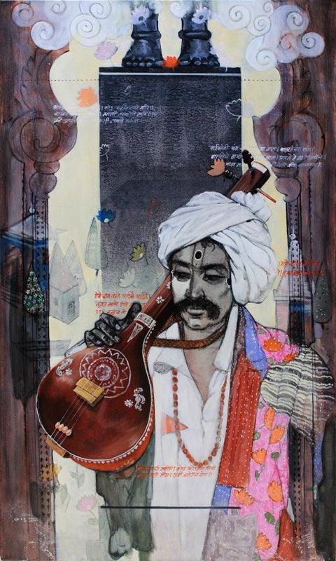 Samwad 4 Painting by Ramchandra Kharatmal | ArtZolo.com