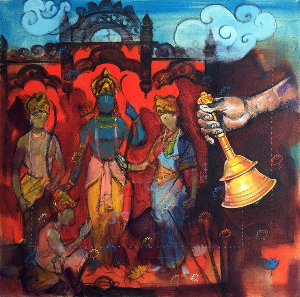 Samwad 9 Painting by Ramchandra Kharatmal | ArtZolo.com