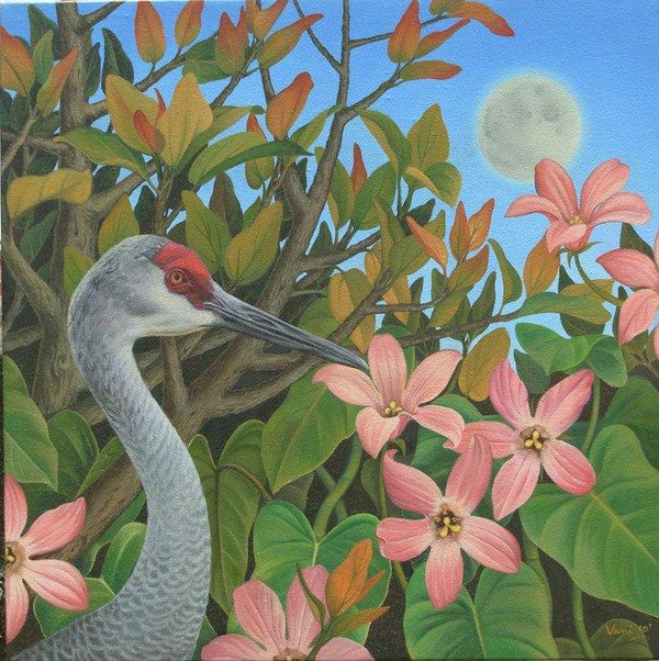 Sandhill Crane Painting by Vani Chawla | ArtZolo.com