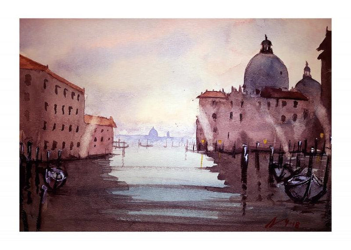 Santa Maria Venice Painting by Arunava Ray | ArtZolo.com