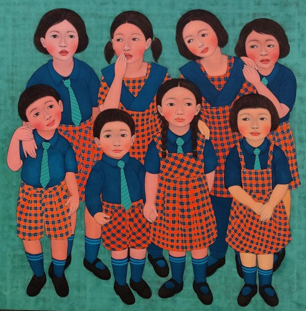 School Friendship Painting by Meena Laishram | ArtZolo.com