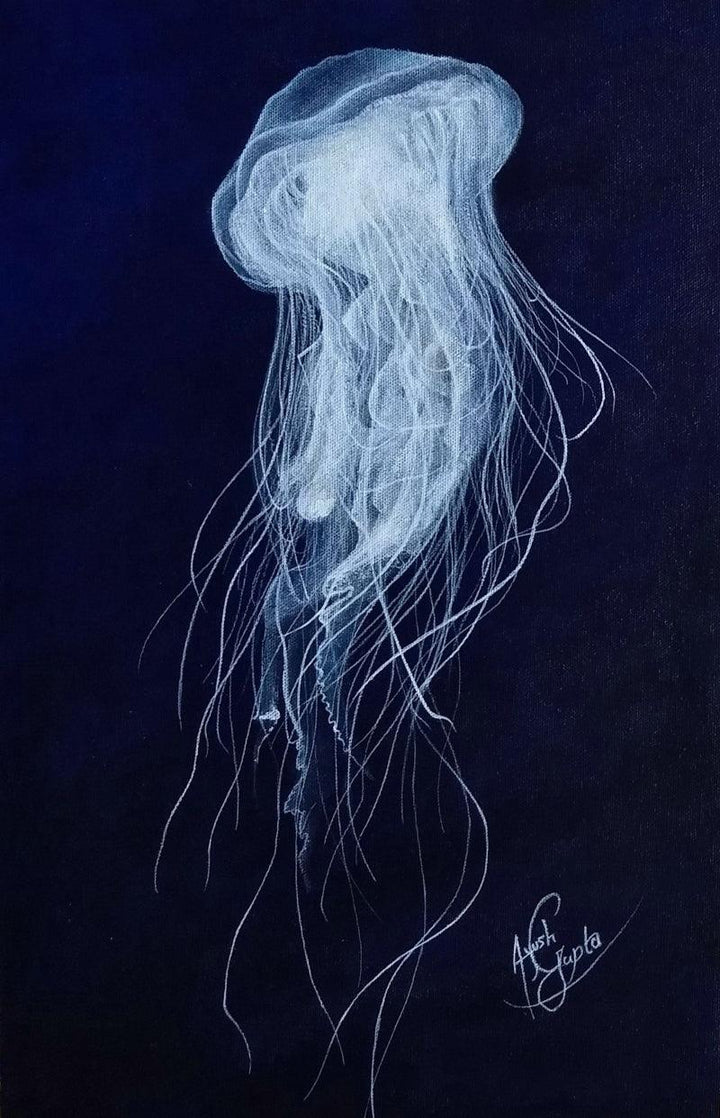 Sea Medusa Painting by Ayush Gupta | ArtZolo.com