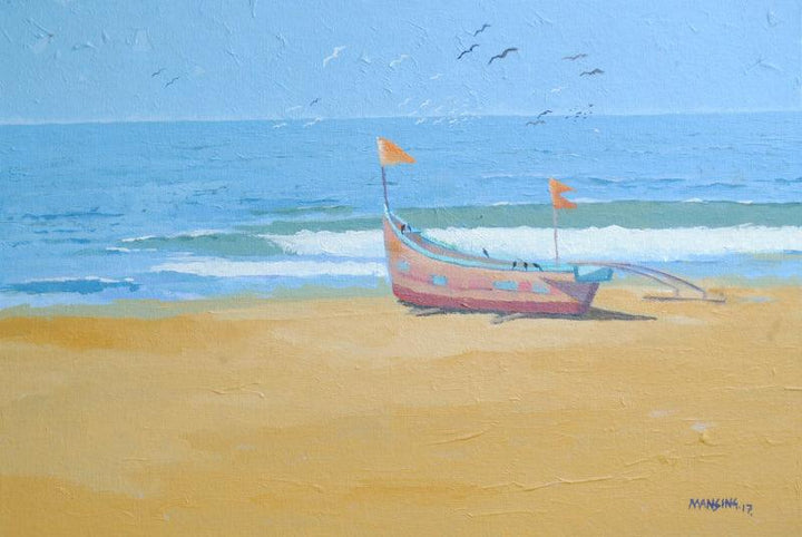 Seascape Painting by Mansing Jadhav | ArtZolo.com
