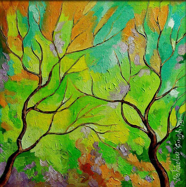 Season Emarald Painting by Bahadur Singh | ArtZolo.com