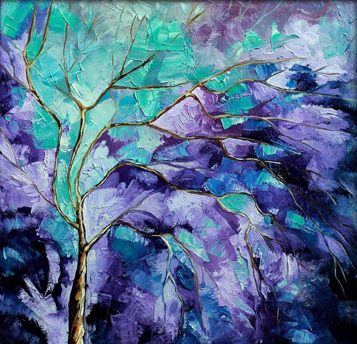 Season Violet Painting by Bahadur Singh | ArtZolo.com