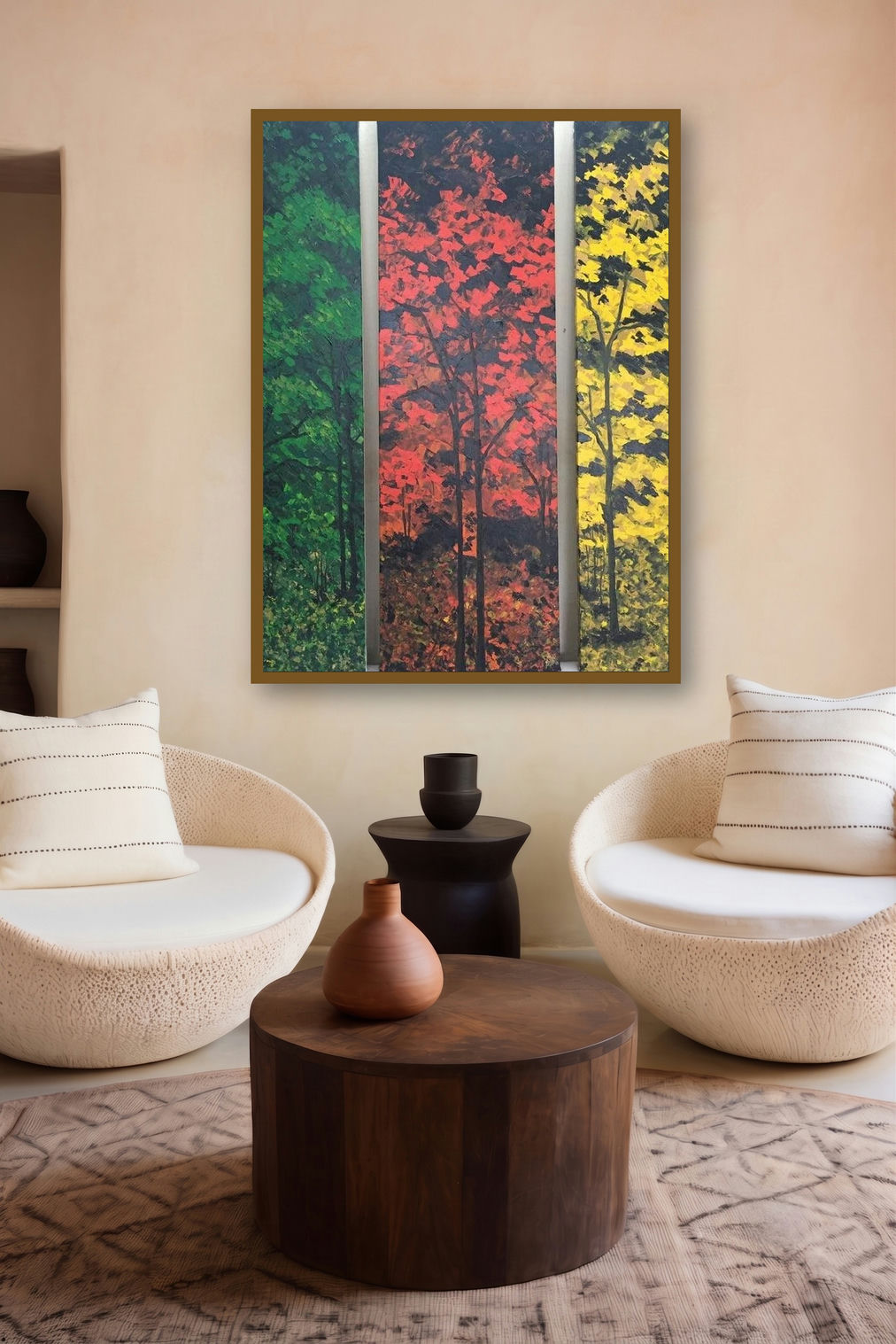 Seasons (The Cycle of Change) by artist Shilpi Singh Patel displayed in a Curated gallery