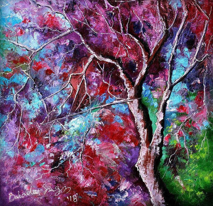 Seasons Small Painting by Bahadur Singh | ArtZolo.com