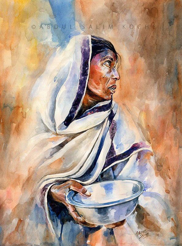 Seeking Mercy Painting by Abdul Salim | ArtZolo.com