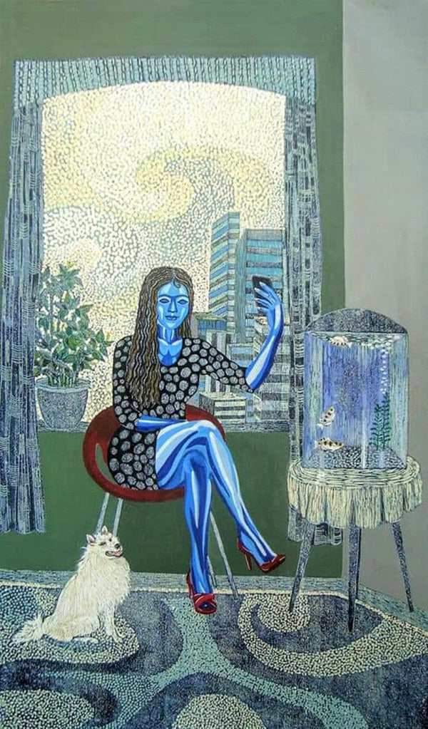 Selfie Time 1 Painting by Subhamita Sarkar | ArtZolo.com