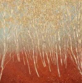 Nature oil painting titled 'Serenity', 20x20 inches, by artist Pardeep Singh on Canvas