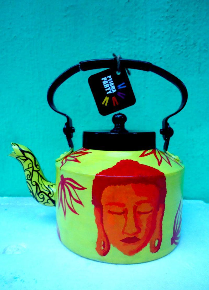 Shades Of Buddha Green Tea Kettle Handicraft by Rithika Kumar | ArtZolo.com