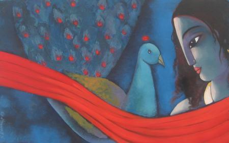She Painting by Sekhar Roy | ArtZolo.com