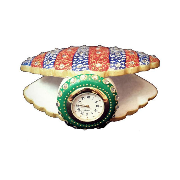 Shell Clock Handicraft by Ecraft India | ArtZolo.com