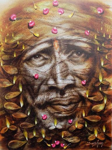 Shirdi Sai Baba Painting by Darshan Sharma | ArtZolo.com