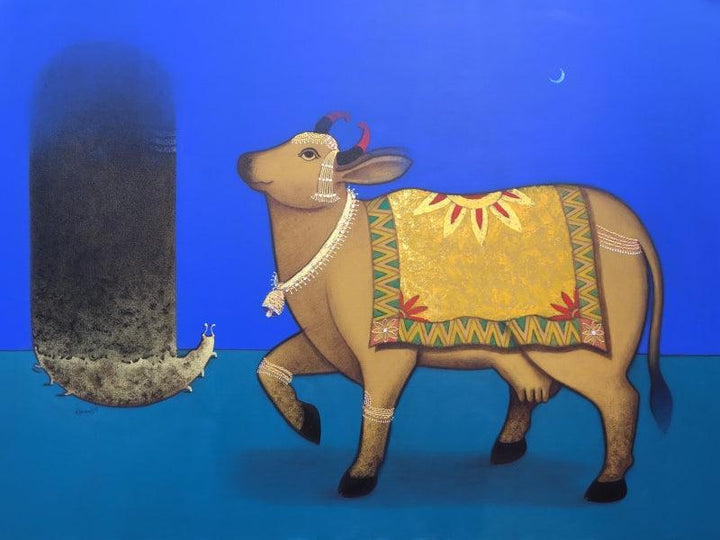 Shiv Bhakti Painting by Mukesh Diliprao Hattarge | ArtZolo.com