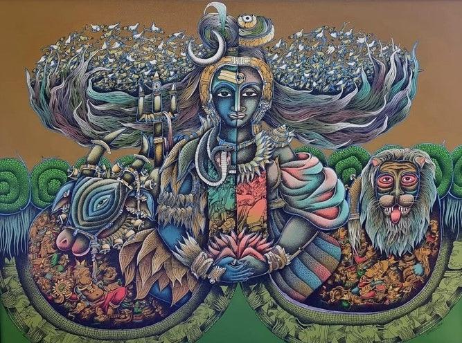 Shiv Nandani Painting by Jitendra Dangi | ArtZolo.com