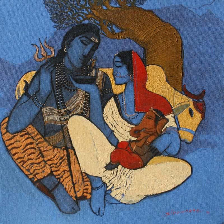 Shiv Parvati I Painting by Siddharth Shingade | ArtZolo.com