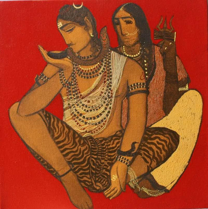 Shiv Parvati Ii Painting by Siddharth Shingade | ArtZolo.com