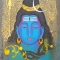Religious acrylic painting titled 'Shiva 1', 18x14 inches, by artist Prakash Deshmukh on Canvas