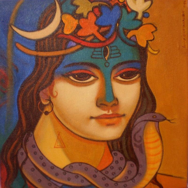 Shiva 2 Painting by Avinash Deshmukh | ArtZolo.com