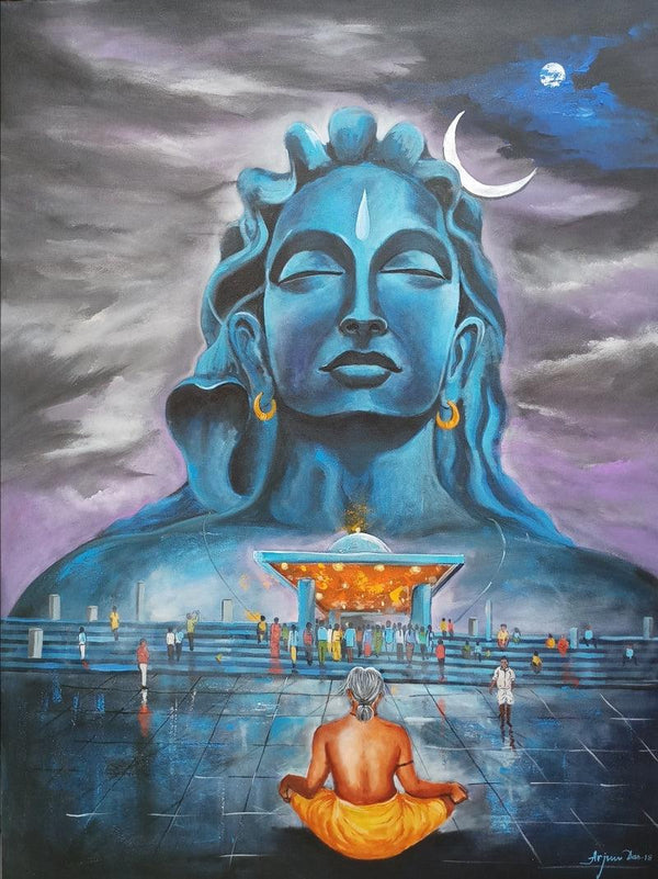 Shiva Aadiyogi Painting by Arjun Das | ArtZolo.com