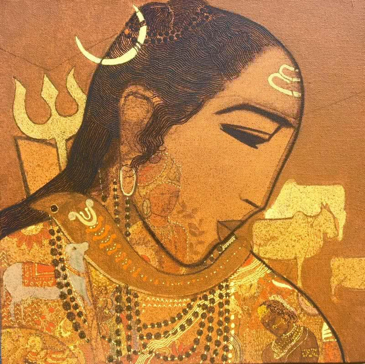 Shiva Painting by Siddharth Shingade | ArtZolo.com