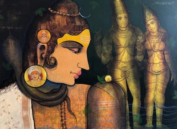 Shivling Painting by Sachin Kharat | ArtZolo.com