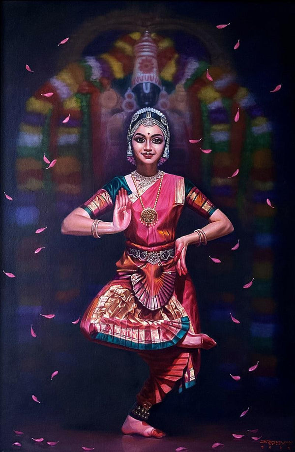 Shri Lakshmy Painting by Rajeev M Y | ArtZolo.com