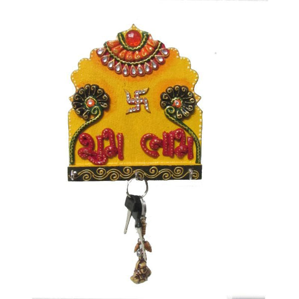 Shubh Labh Key Hanger Handicraft by Ecraft India | ArtZolo.com