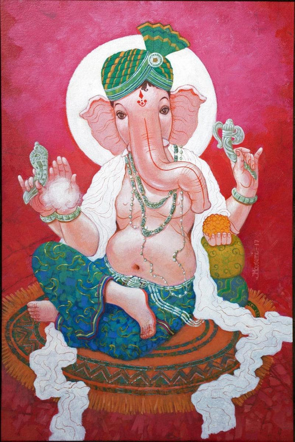 Siddhi Vinayak Painting by Mousumi Pal Majumdar | ArtZolo.com