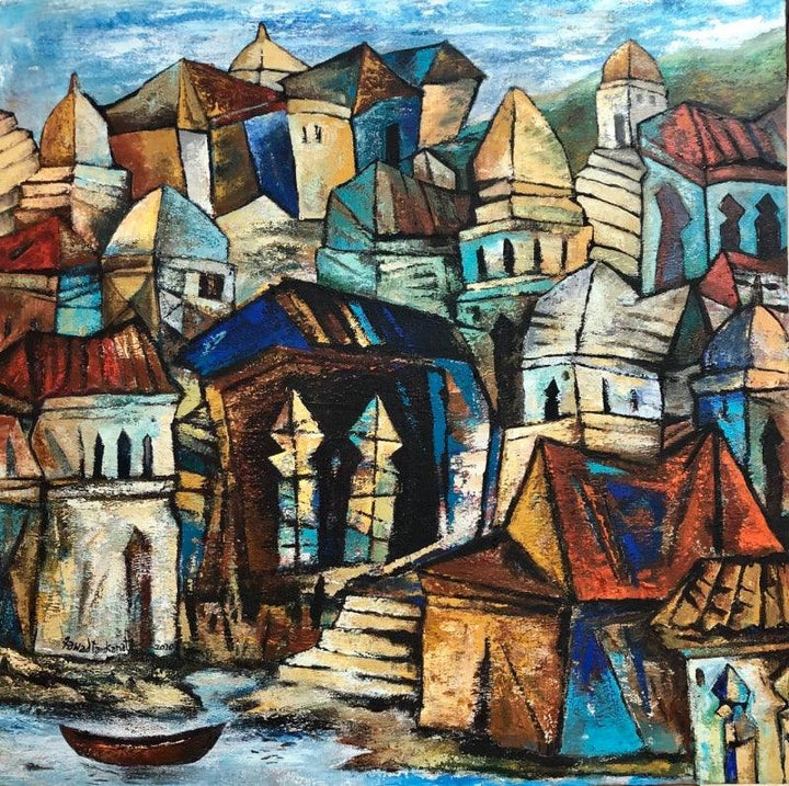 Silent Town 2 Painting by Fawad Tamkanat | ArtZolo.com