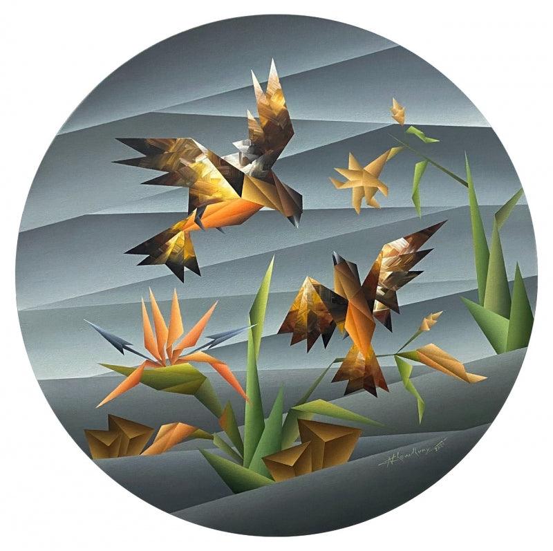 Animals acrylic painting titled 'Similarity 3', 30x30 inches, by artist Nirakar Chowdhury on Canvas