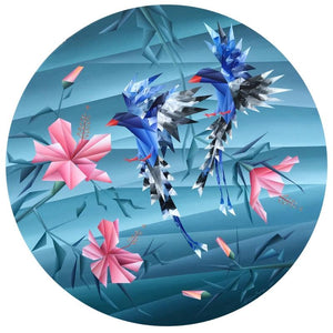 Animals acrylic painting titled 'Similarity', 36x36 inches, by artist Nirakar Chowdhury on Canvas