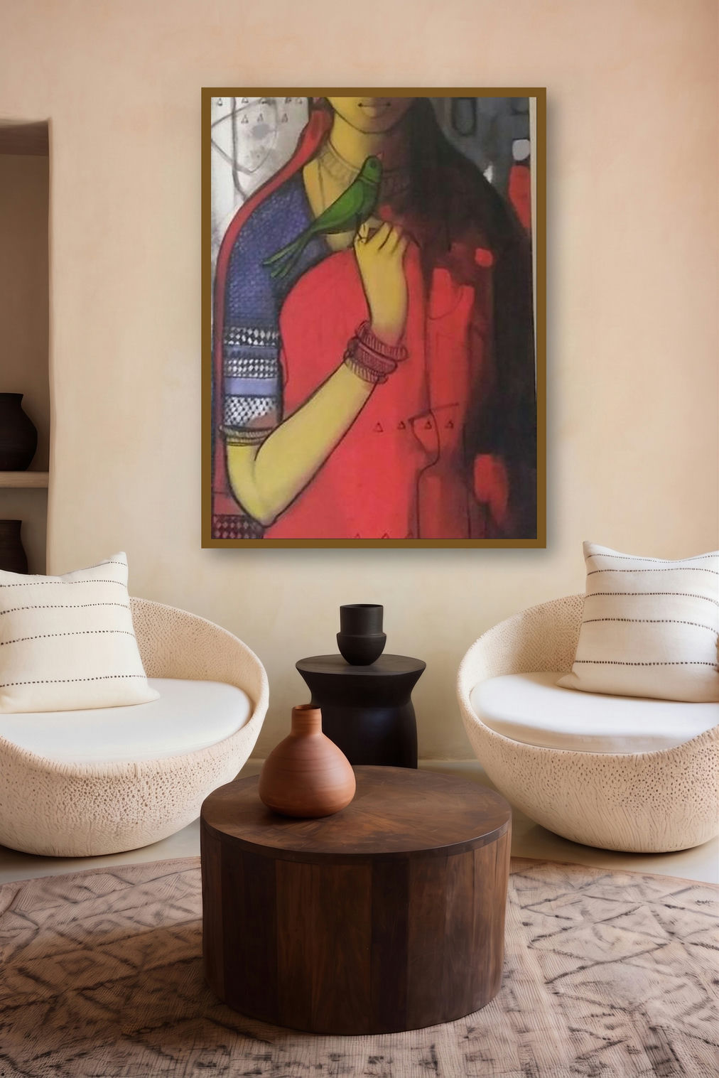 Simplicity (Untitled) by artist Sachin Sagare displayed in a Indian Art gallery