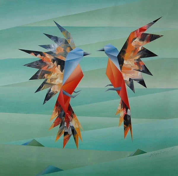 Simultaneous Painting by Nirakar Chowdhury | ArtZolo.com