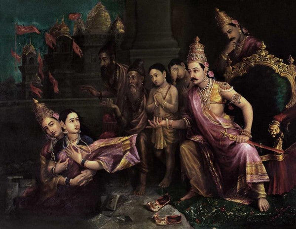Sita Bhoomipravesh by Raja Ravi Varma Reproduction | ArtZolo.com
