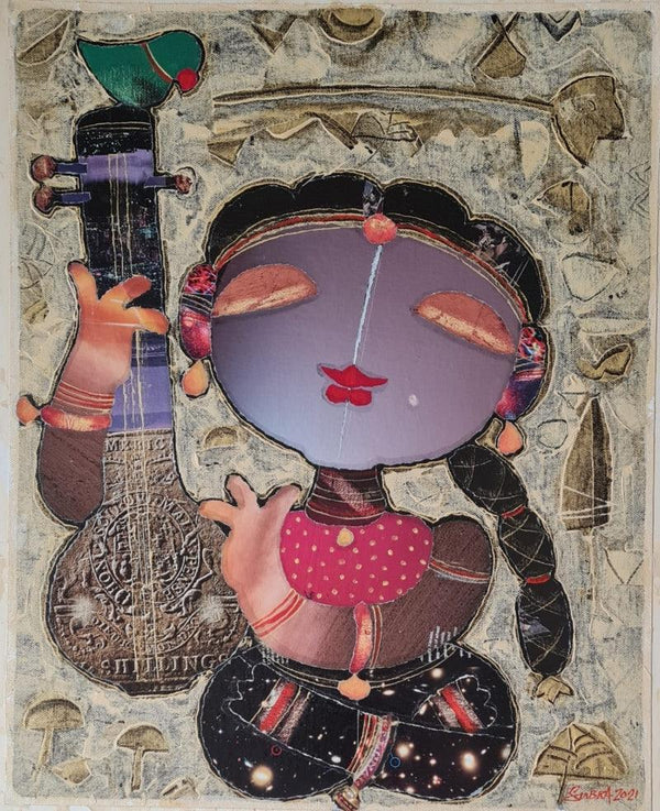 Sitar Vadan Painting by G Subramanian | ArtZolo.com