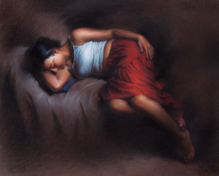 Sleeping Woman 2 Drawing by Siddharth Gavade | ArtZolo.com