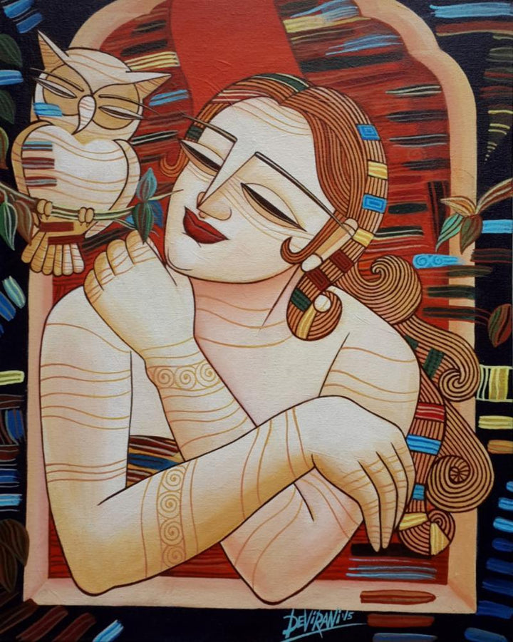 Sleepless Nights Painting by Devirani Dasgupta | ArtZolo.com