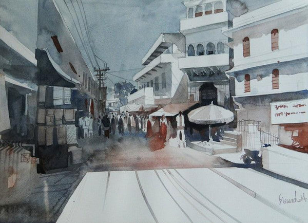 Small Town Painting by Bijay Biswaal | ArtZolo.com