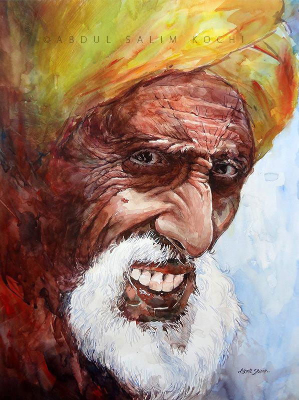 Smile In The Evening Painting by Abdul Salim | ArtZolo.com