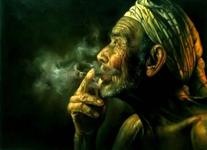 Smoker Painting by Balwinder Singh | ArtZolo.com